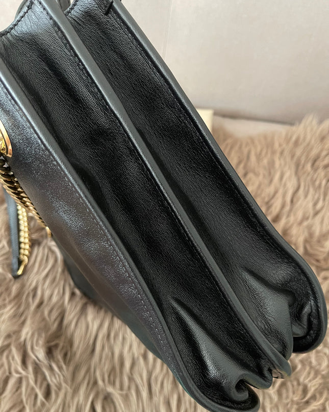 Preloved Authentic Rank A Gucci Horsebit 1955 tote bag in black leather