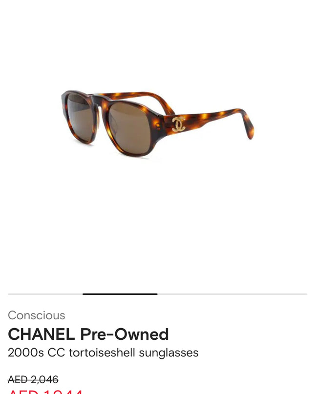 Chanel 2000s CC tortoiseshell sunglasses