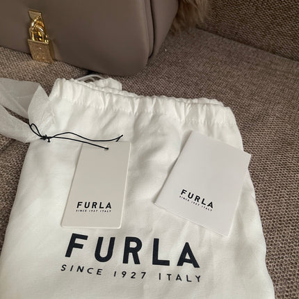 Preloved Authentic Furla Artemis S Shoulder Bag in Stucco Gray