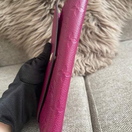Preloved Authentic Louis Vuitton Monogram Empreinte Sarah Wallet – Fuchsia