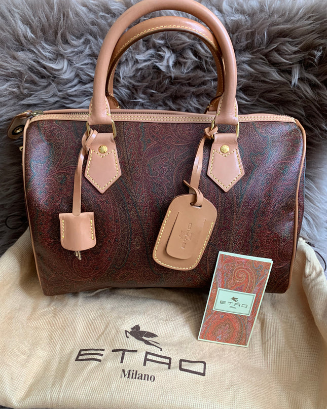 ETRO Paisley jacquard Boston bag