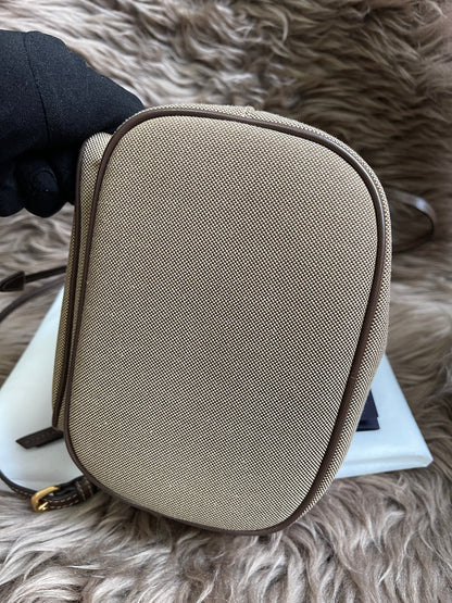 Preloved Prada  2021 Logo Jacquard Bucket Bag