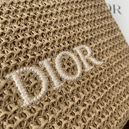 Preloved Authentic Dior Beauty Raffia Pouch