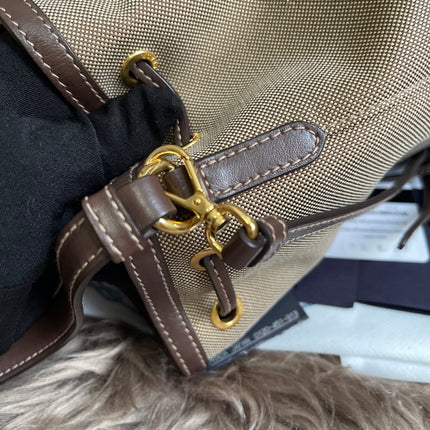 Preloved Prada  2021 Logo Jacquard Bucket Bag