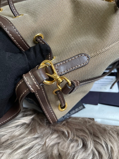 Preloved Prada  2021 Logo Jacquard Bucket Bag