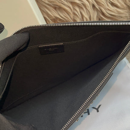 Preloved Authentic Givenchy Antigona Pochette Black Goat Leather