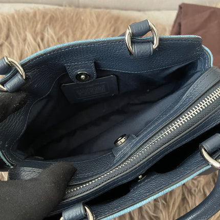Authentic Preloved Coach Mini Lillie Carryall (Denim Multi)