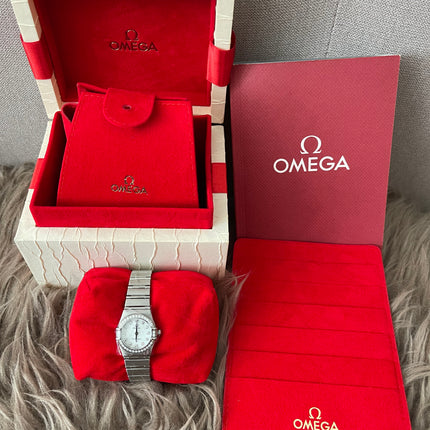 Preloved Authentic Omega Mother Of Pearl Stainless Steel Diamond Constellation
