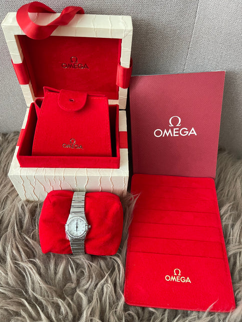 Preloved Authentic Omega Mother Of Pearl Stainless Steel Diamond Constellation