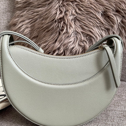 Preloved Authentic Polène Numéro Un Nano – Sage Green Textured Leather