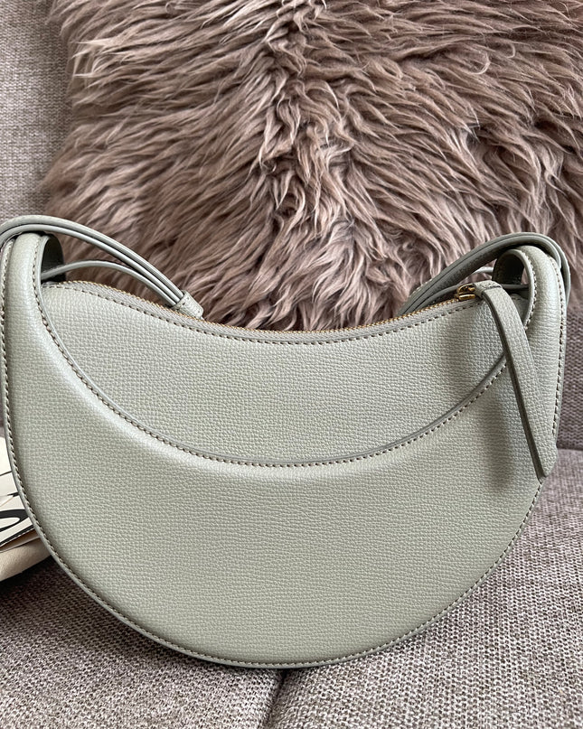 Preloved Authentic Polène Numéro Un Nano – Sage Green Textured Leather