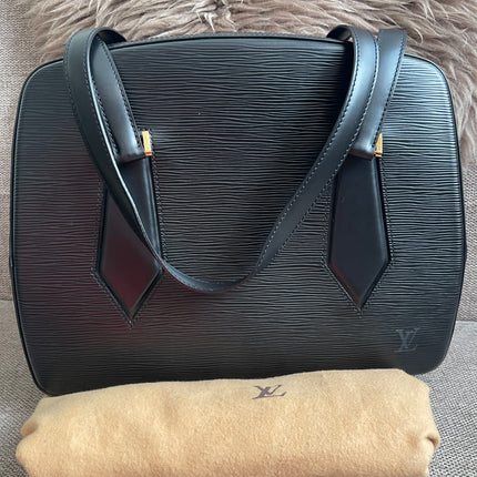 Preloved Authentic Louis Vuitton Epi Leather Sablon Shoulder Bag – Black