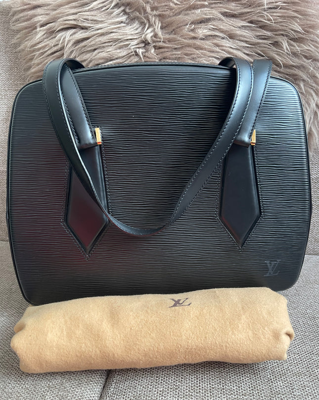 Preloved Authentic Louis Vuitton Epi Leather Sablon Shoulder Bag – Black