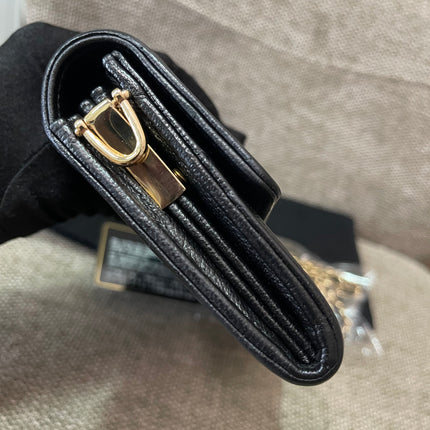 Preloved Authentic Chanel Boy Long Wallet with Chain Strap (WOC Style)