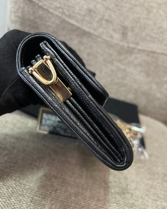 Preloved Authentic Chanel Boy Long Wallet with Chain Strap (WOC Style)