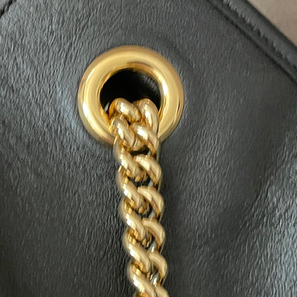 Preloved Authentic Rank A Gucci Horsebit 1955 tote bag in black leather