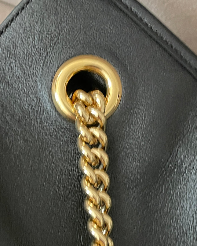 Preloved Authentic Rank A Gucci Horsebit 1955 tote bag in black leather