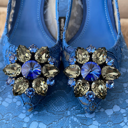 Preloved Authentic Dolce&Gabbana Lace rainbow pumps SZ36