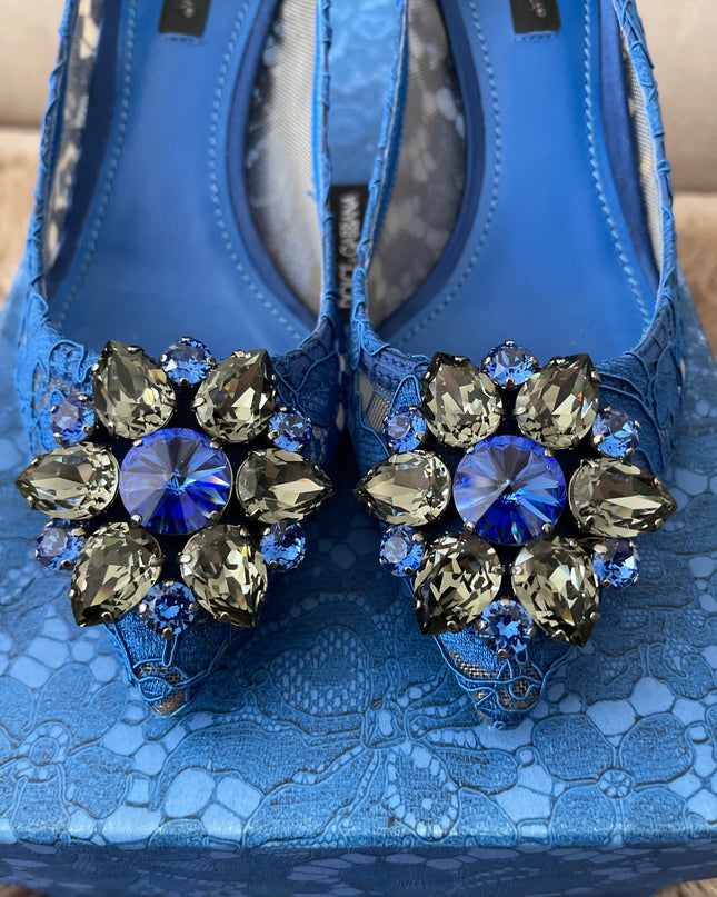 Preloved Authentic Dolce&Gabbana Lace rainbow pumps SZ36