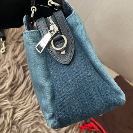 Authentic Preloved Coach Mini Lillie Carryall (Denim Multi)