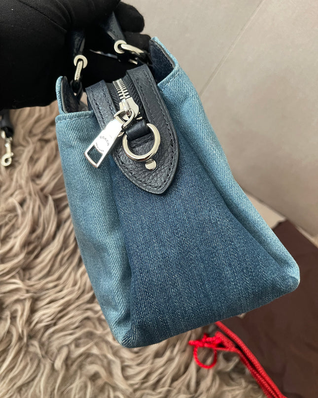 Authentic Preloved Coach Mini Lillie Carryall (Denim Multi)