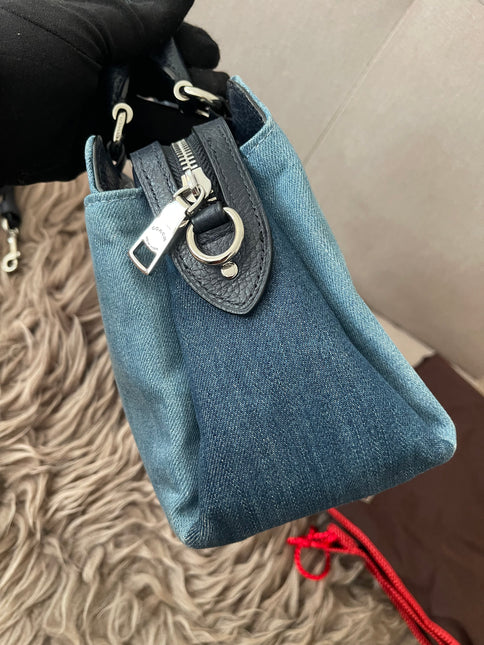 Authentic Preloved Coach Mini Lillie Carryall (Denim Multi)