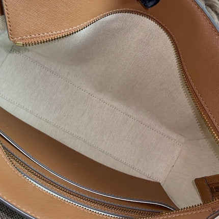 Preloved Authentic Tory Burch Emerson Tote in Light Taupe