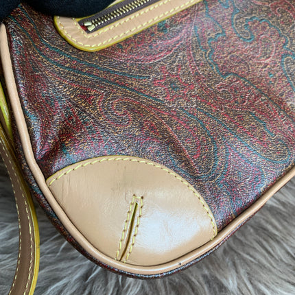 Etro Multicolor Paisley Coated Canvas and Leather Flap Crossbody Bag