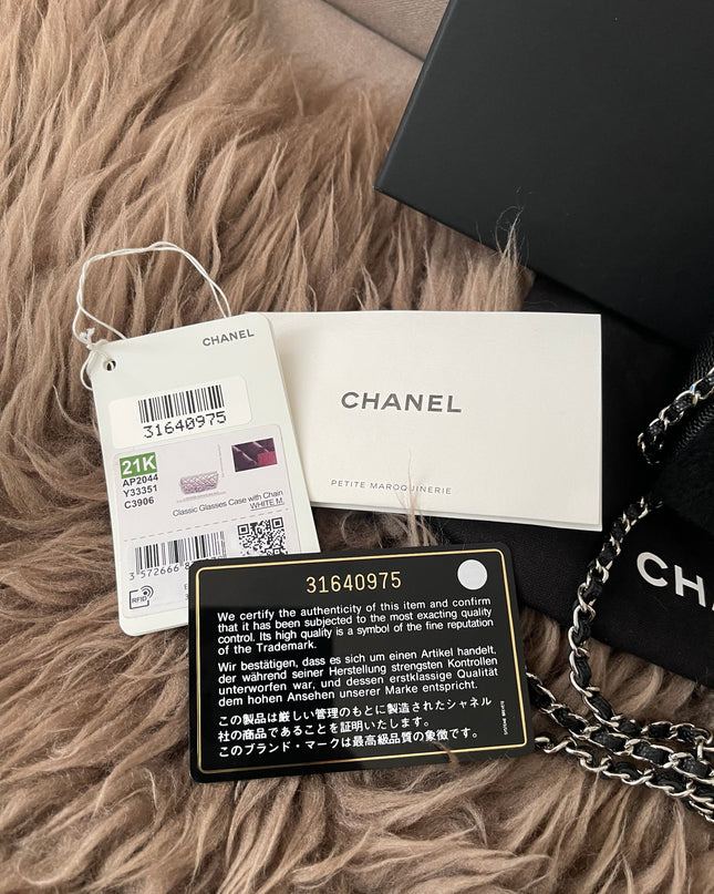 Preloved Authentic Chanel Glasses Case with Chain