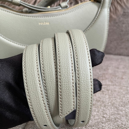 Preloved Authentic Polène Numéro Un Nano – Sage Green Textured Leather