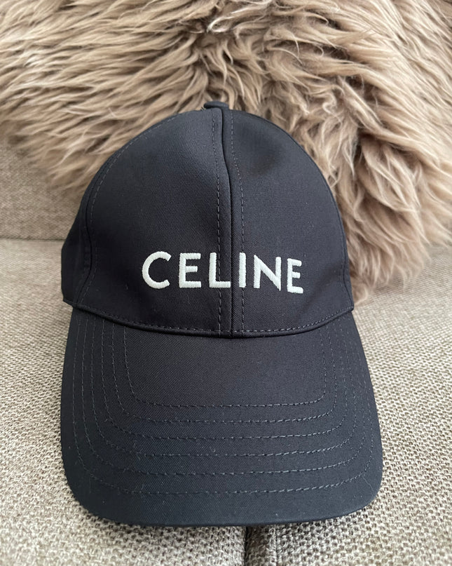 Preloved AuthenticCeline Embroidered Logo Baseball Cap – Black
