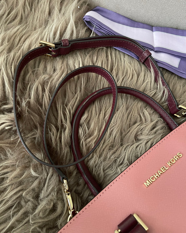 Preloved Authentic Michael Kors Selma Saffiano Leather Medium Satchel