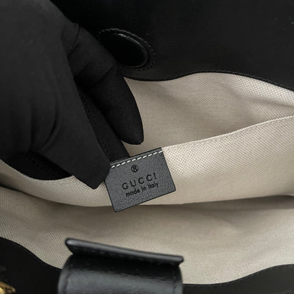 Preloved Authentic Rank A Gucci Horsebit 1955 tote bag in black leather