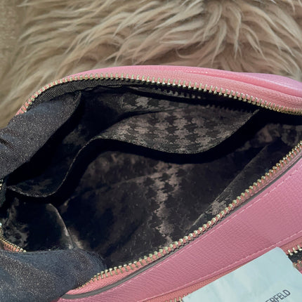 Peloved Authentic Karl Lagerfeld Paris Camera Bag – Pink Pebbled Leather, Logo Strap (Brand New)