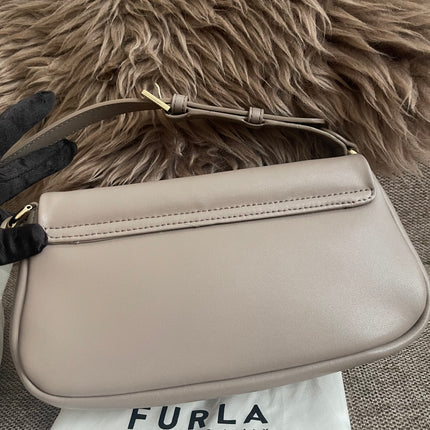 Preloved Authentic Furla Artemis S Shoulder Bag in Stucco Gray