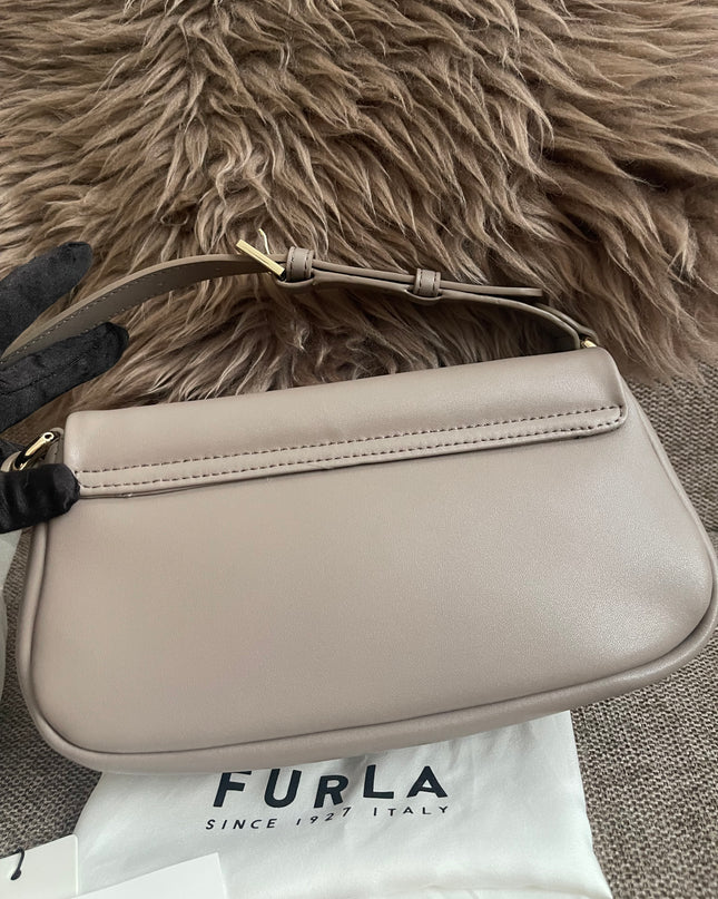 Preloved Authentic Furla Artemis S Shoulder Bag in Stucco Gray