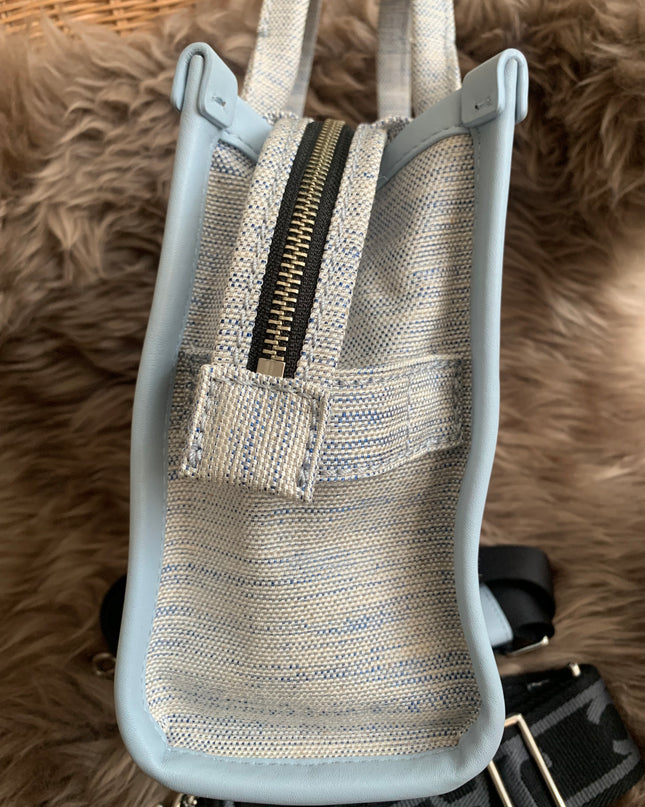 MARC JACOBS 
Canvas Small Summer Tote Bag Blue