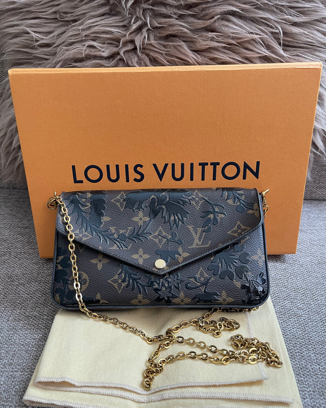 Preloved Authentic LV Félicie Pochette – Limited Edition Floral Jacquard Canvas