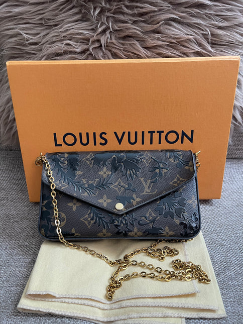 Preloved Authentic LV Félicie Pochette – Limited Edition Floral Jacquard Canvas