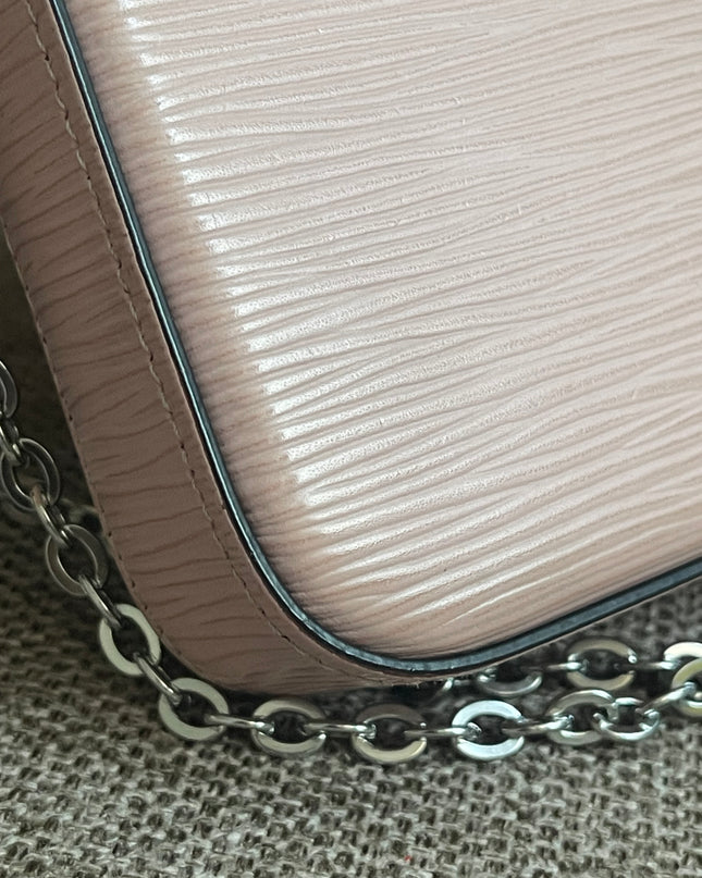 Preloved Authentic Louis Vuitton Felicie Pochette Epi Leather Rose Ballerine