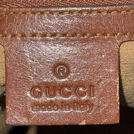 Peloved Authentic Gucci GG Supreme Duffle/Boston Mini – Tan Leather Trim with Strap