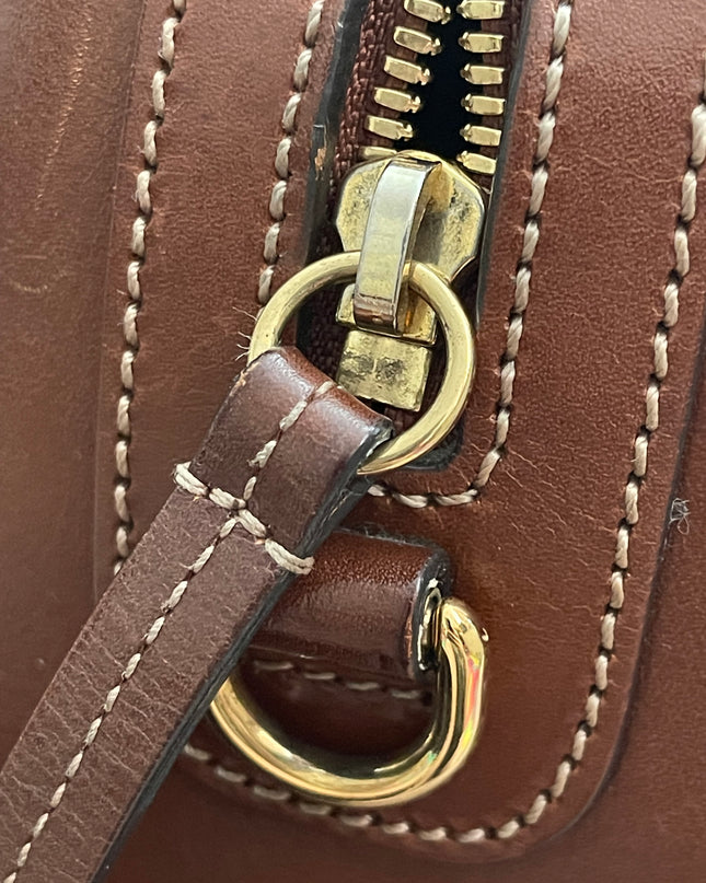 Peloved Authentic Gucci GG Supreme Duffle/Boston Mini – Tan Leather Trim with Strap