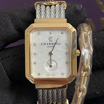 Preloved Authentic Charriol St-Tropez Ladies Watch — Two-Tone Silver Cable & Gold