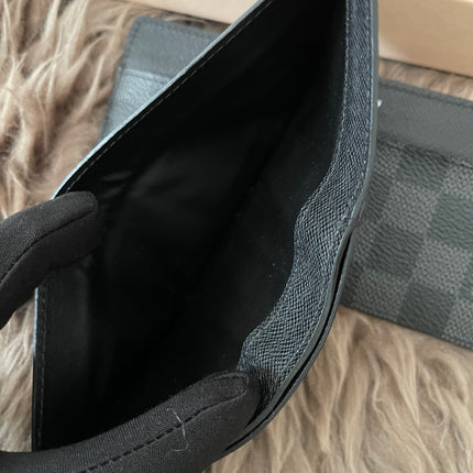 Preloved Authentic Rank A- Louis Vuitton Damier Graphite long wallet with removable insert