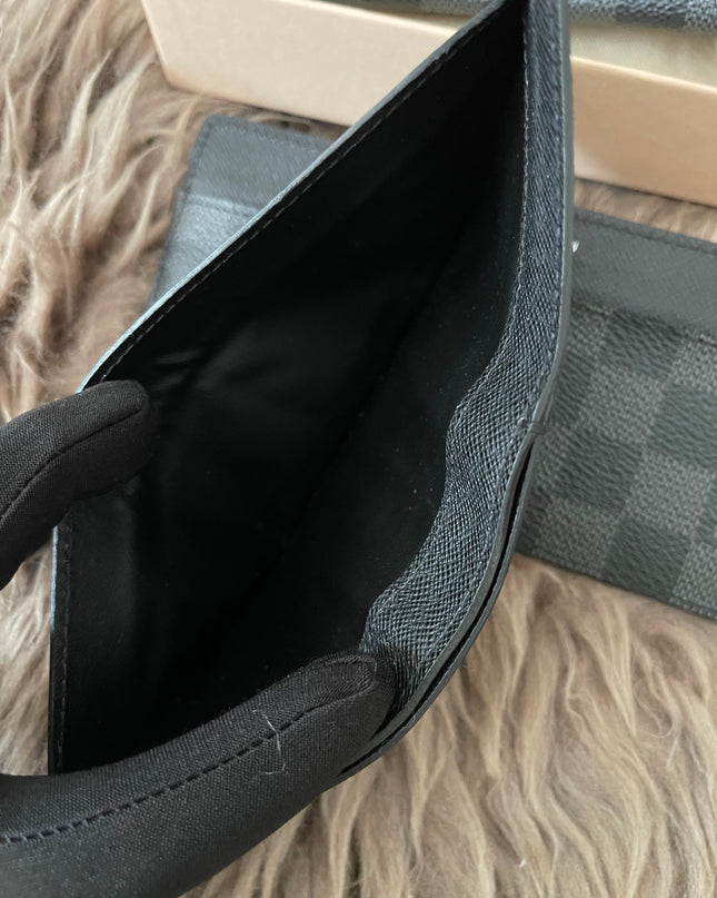Preloved Authentic Rank A- Louis Vuitton Damier Graphite long wallet with removable insert