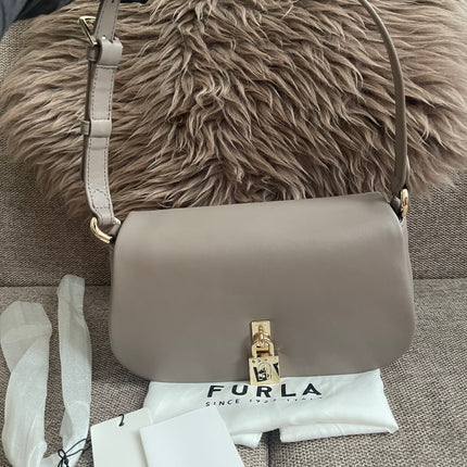 Preloved Authentic Furla Artemis S Shoulder Bag in Stucco Gray