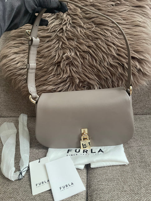 Preloved Authentic Furla Artemis S Shoulder Bag in Stucco Gray