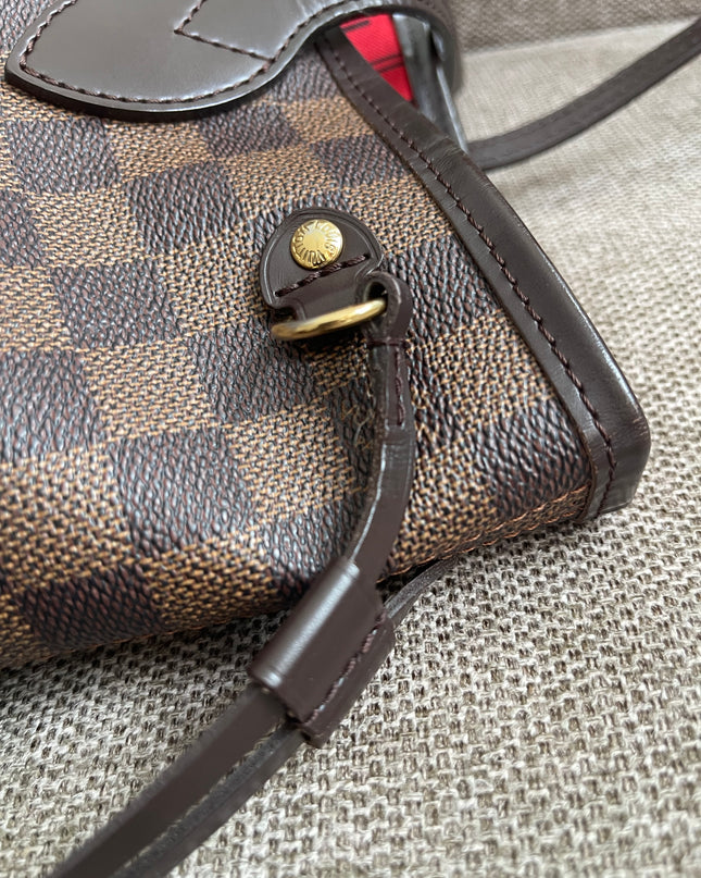 Preloved Authentic Louis Vuitton Neverfull PM — Damier Ebène Canvas