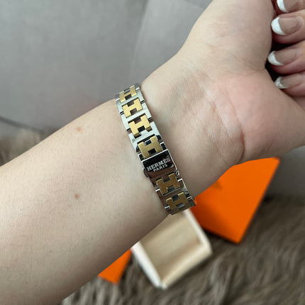 Preloved Authentic Hermès Clipper Watch 2 tone