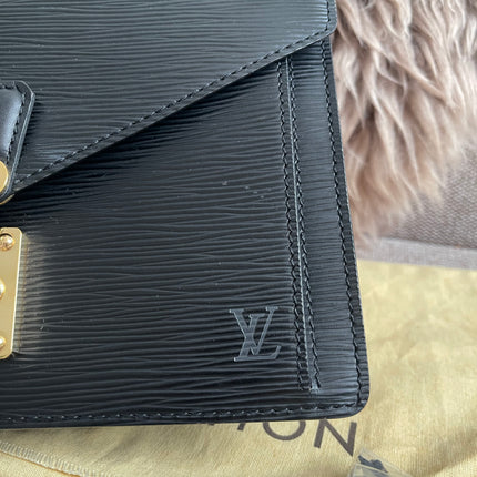 Preloved Authentic Louis Vuitton Epi Leather Sellier Dragonne Clutch – Black (Noir)